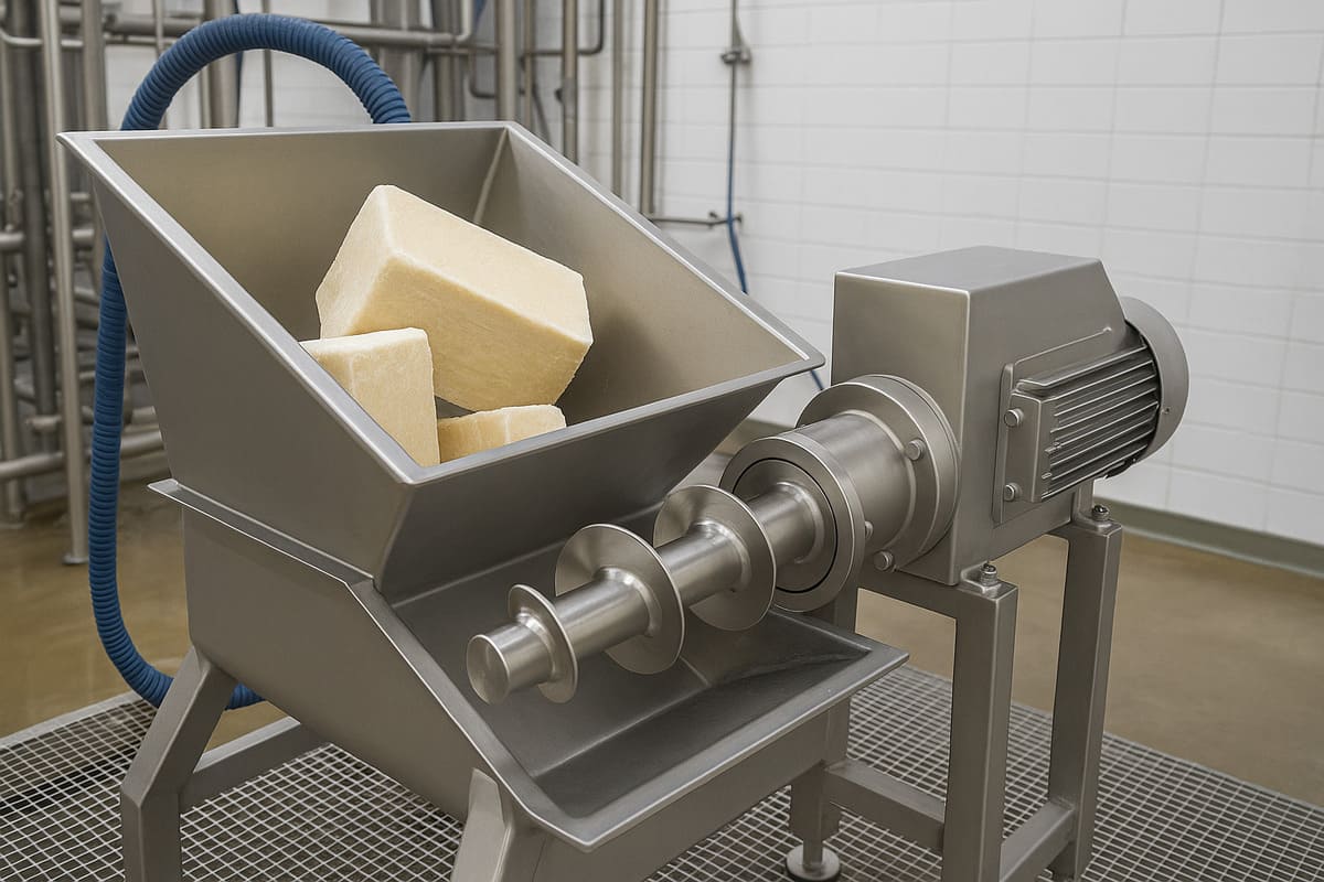 Cocedor o rebanadora de bloques congelados