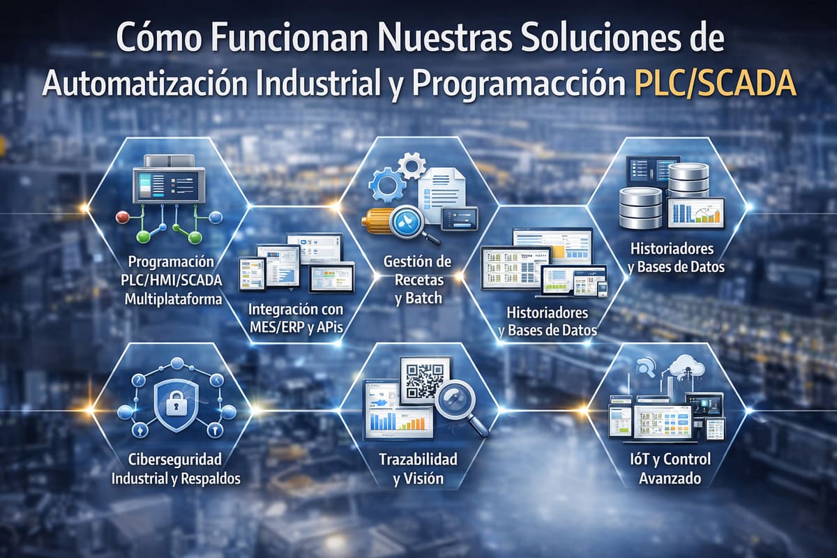 Cómo Funcionan Nuestras Soluciones de Automatización Industrial y Programación PLC/SCADA