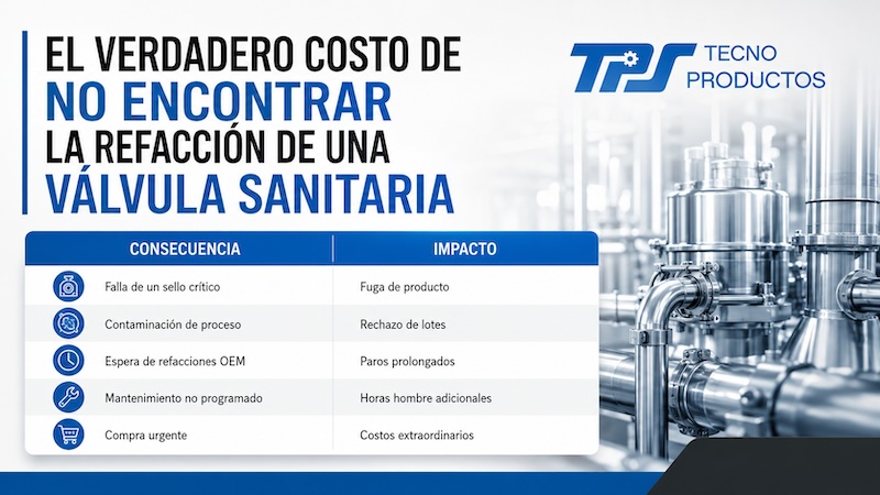 Refacciones Compatibles para Válvulas Sanitarias
