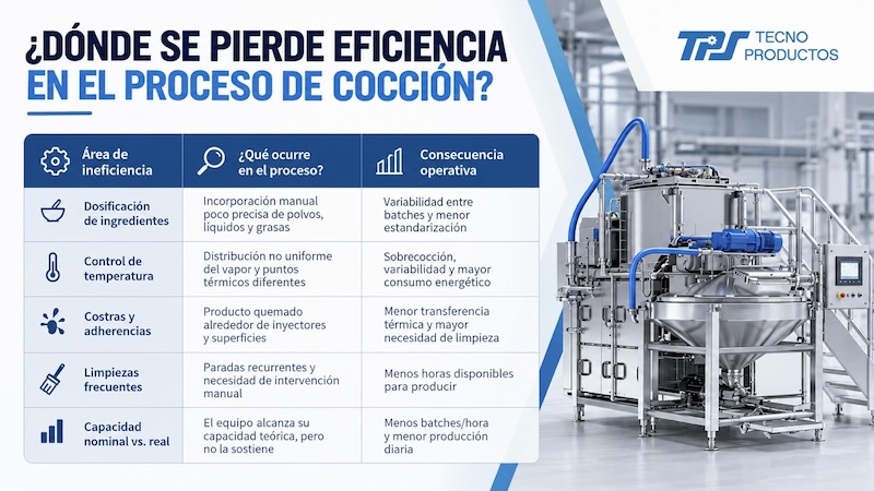 Ineficiencias en el proceso de cocción industrial