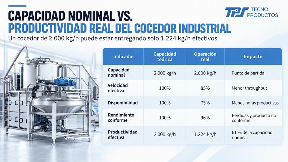 Productividad del cocedor industrial 2